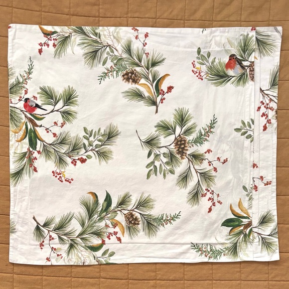 Pottery Barn Winter Pine Birds Standard Pillow Shams - Set of 2 - Picture 3 of 10